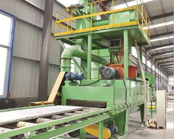 石材拋丸機，大理石荔枝麵打毛粗化設備