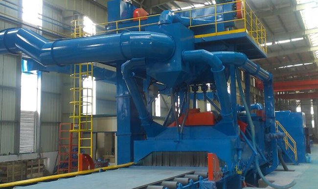 鋼材拋丸機使用現場圖 鋼材拋丸機使用現場圖